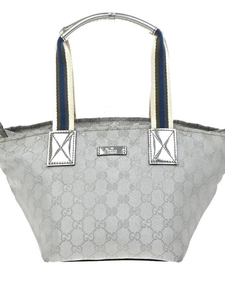 Gucci Sherry Gg Pattern Shoulder Hand Bag Canvas Patent Leather Sr Shw 38yh961